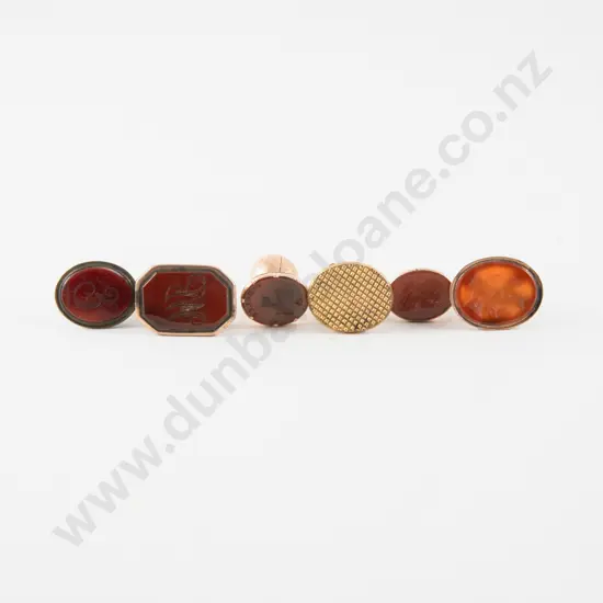 Collection of Gold Plated Fancy Seal Fobs