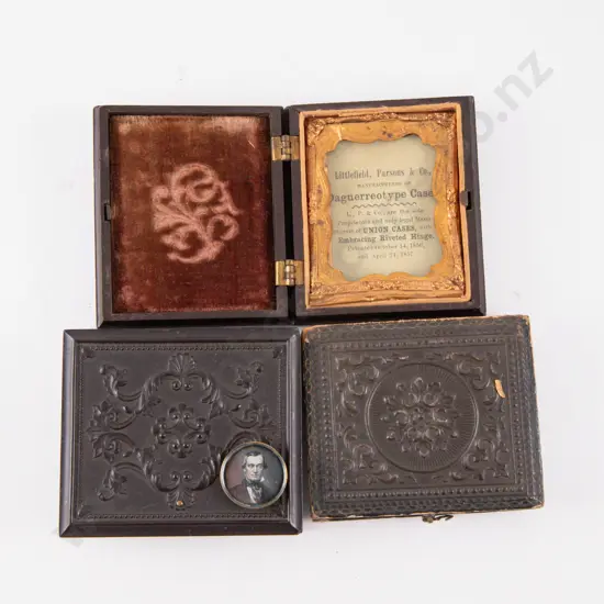 Mid C19th Two Vulcanite Daguerreotype Cases