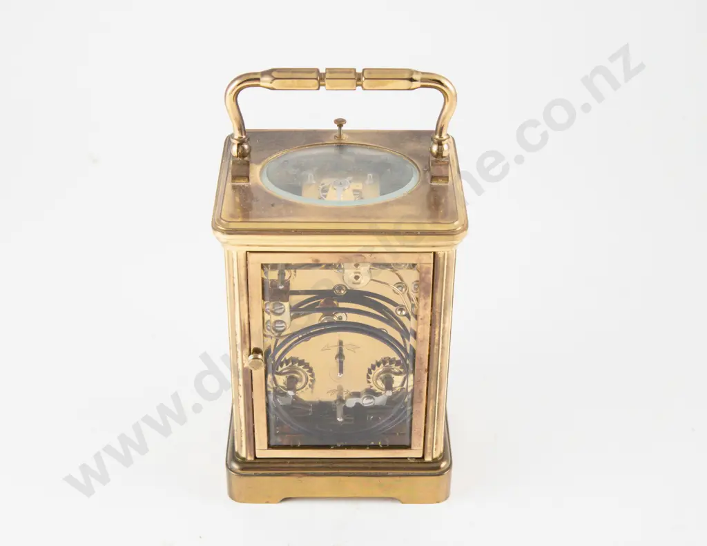 C1980 L'Epée Fondée en 1839 Sainte-Suzanne France Brass Cased Carriage Clock Image 1++