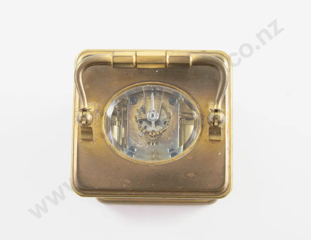 Late Vict Brass Carriage Clock Image 1++