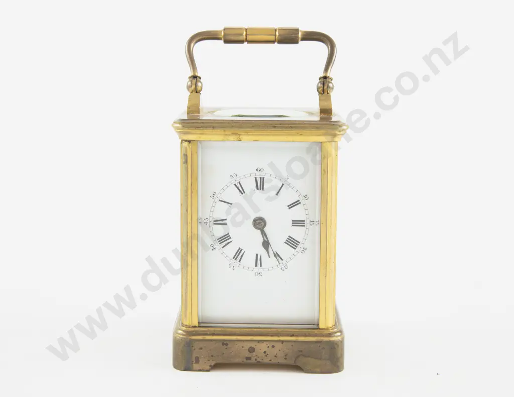 Late Vict Brass Carriage Clock Image 1++