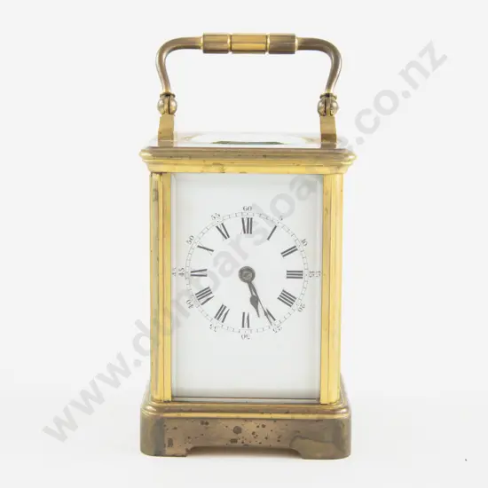 Late Vict Brass Carriage Clock