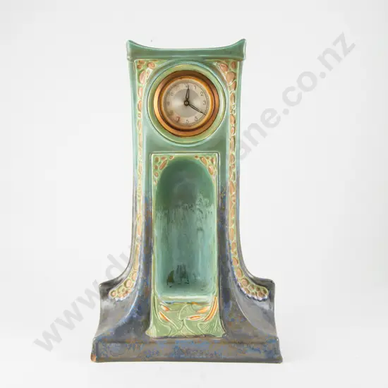 Art Nouveau Austria (Amphora) Pottery Cased Mantel Clock