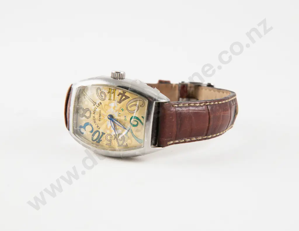 Vintage Franck Muller Geneve Crazy Hours Colour Dreams Jumping Hour Hand Wristwatch Image 1++