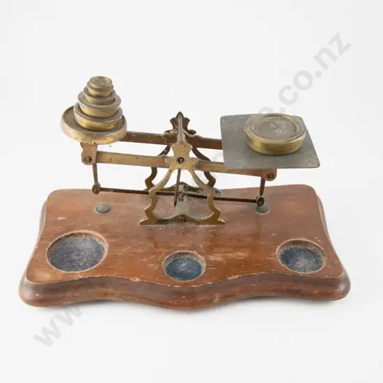 Set Of Edwardian Postal Scales & Weights