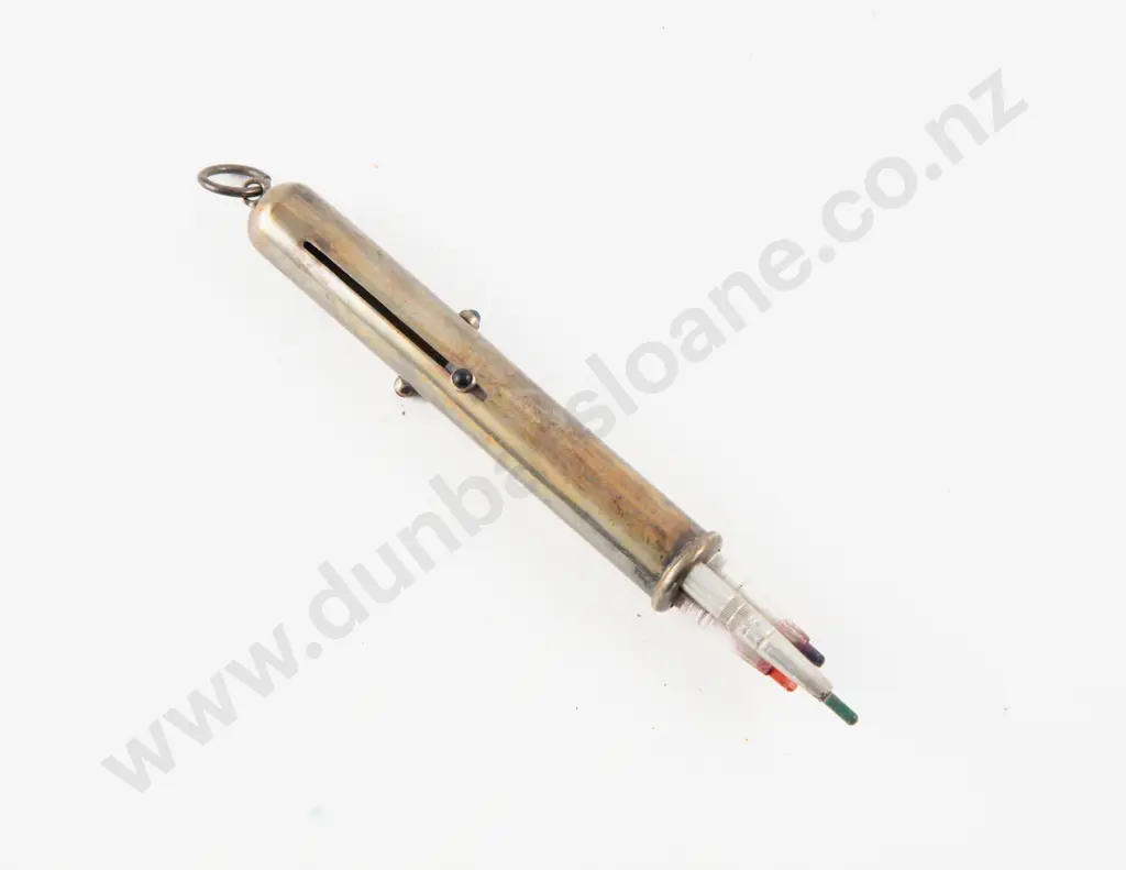Victorian Unmarked Sterling Tri-Colour Propelling Pencil Image 1++