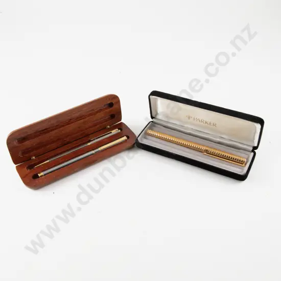 ST Dupont Paris Ballpoint Pen in Classic Gold Plate Case with Other Set