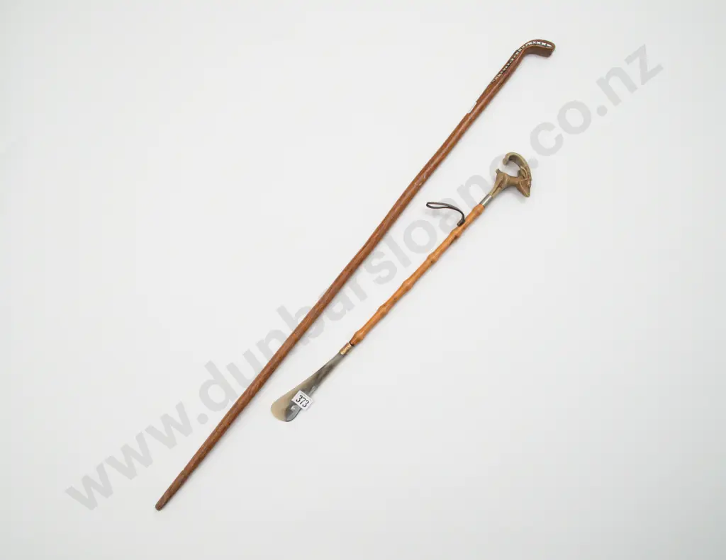 Pacific Island Hardwood Inlaid MOP Walking Stick Image 1++