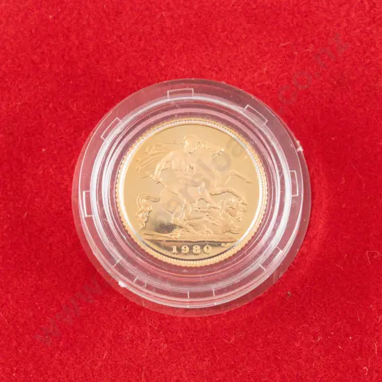 Proof 1980 QEII Gold Half Sovereign Royal Mint