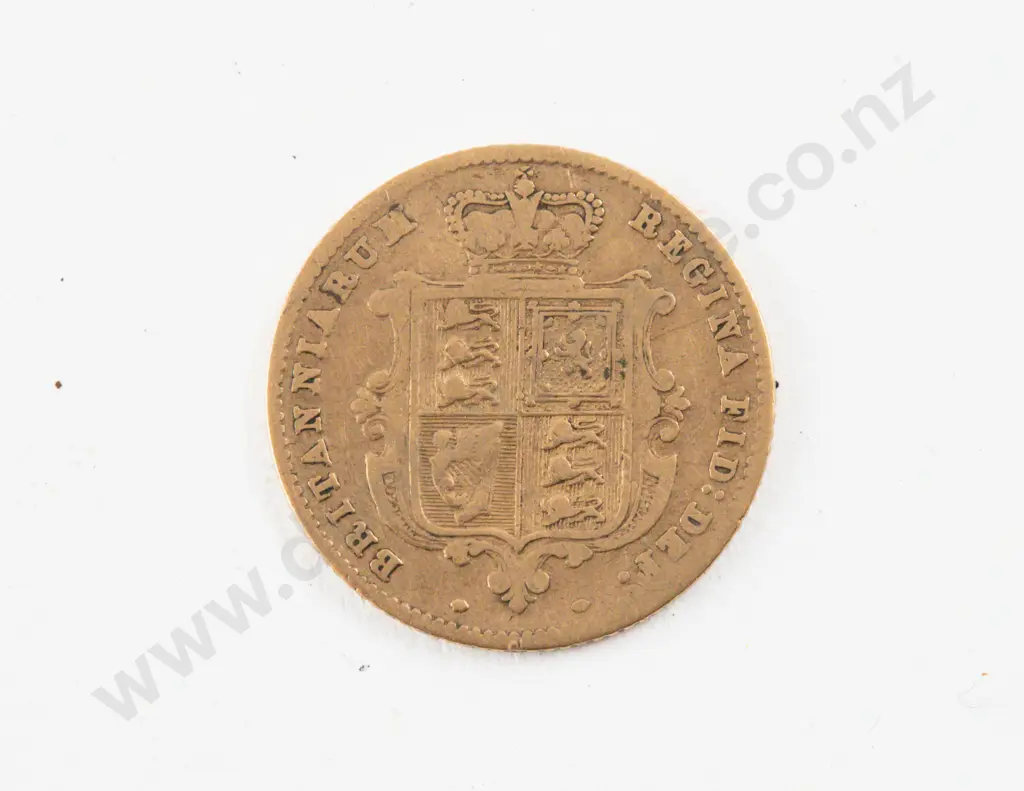 1860 Victoria Gold Half Sovereign no mint mark (some wear) Image 1++