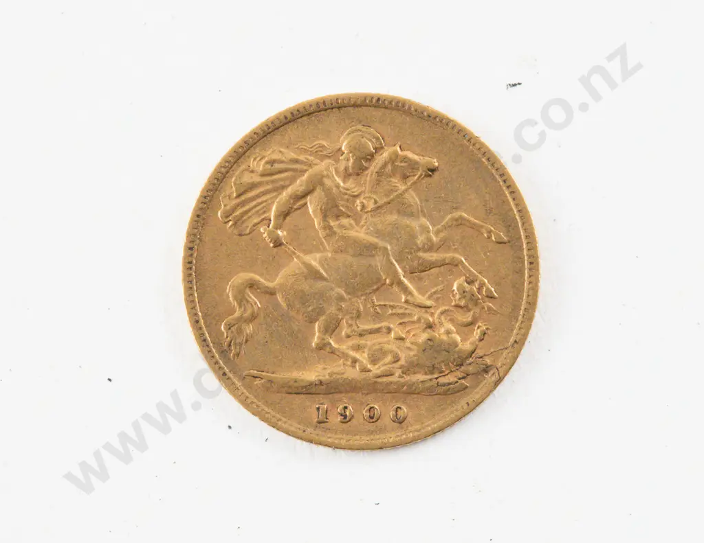 1900 Victoria Half Gold Sovereign no mint mark Image 1++