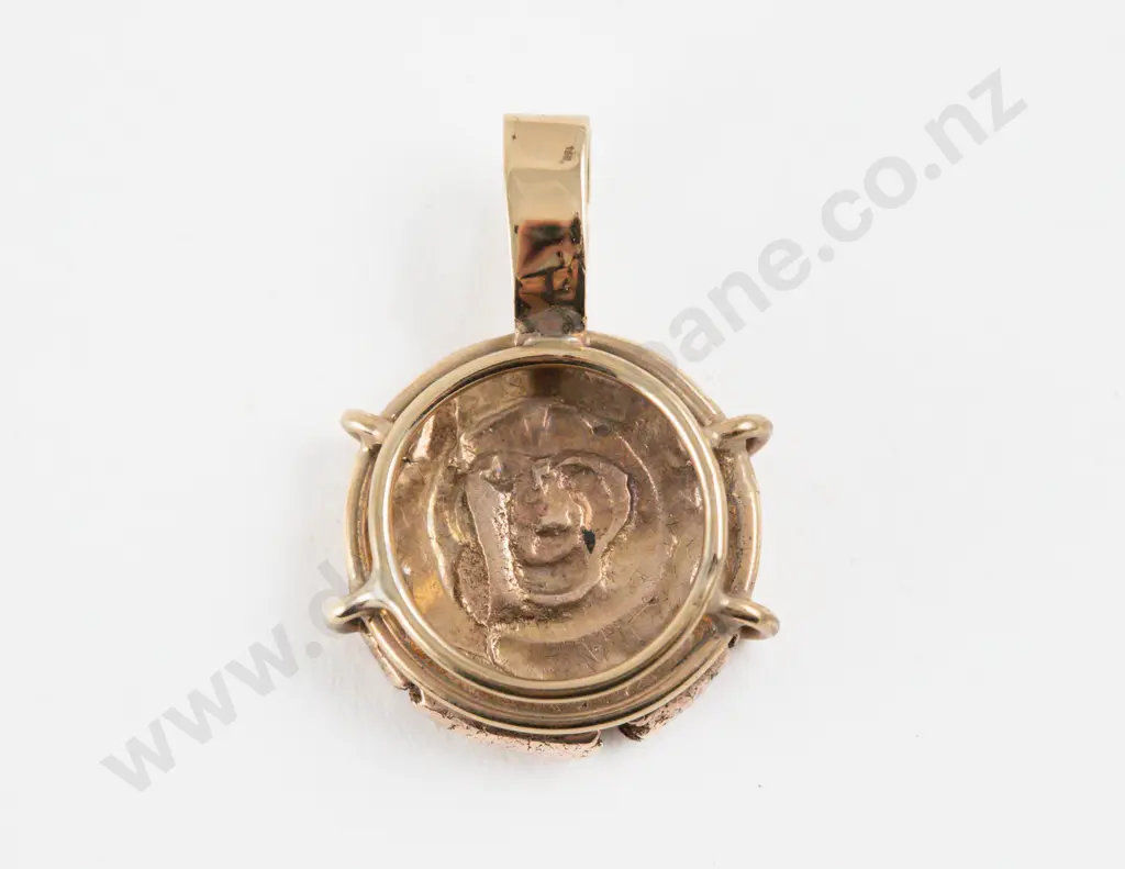 Iron Age (100 BC to 40 AD) Fine Celtic Gold Slater in Pendant Mount Image 1++