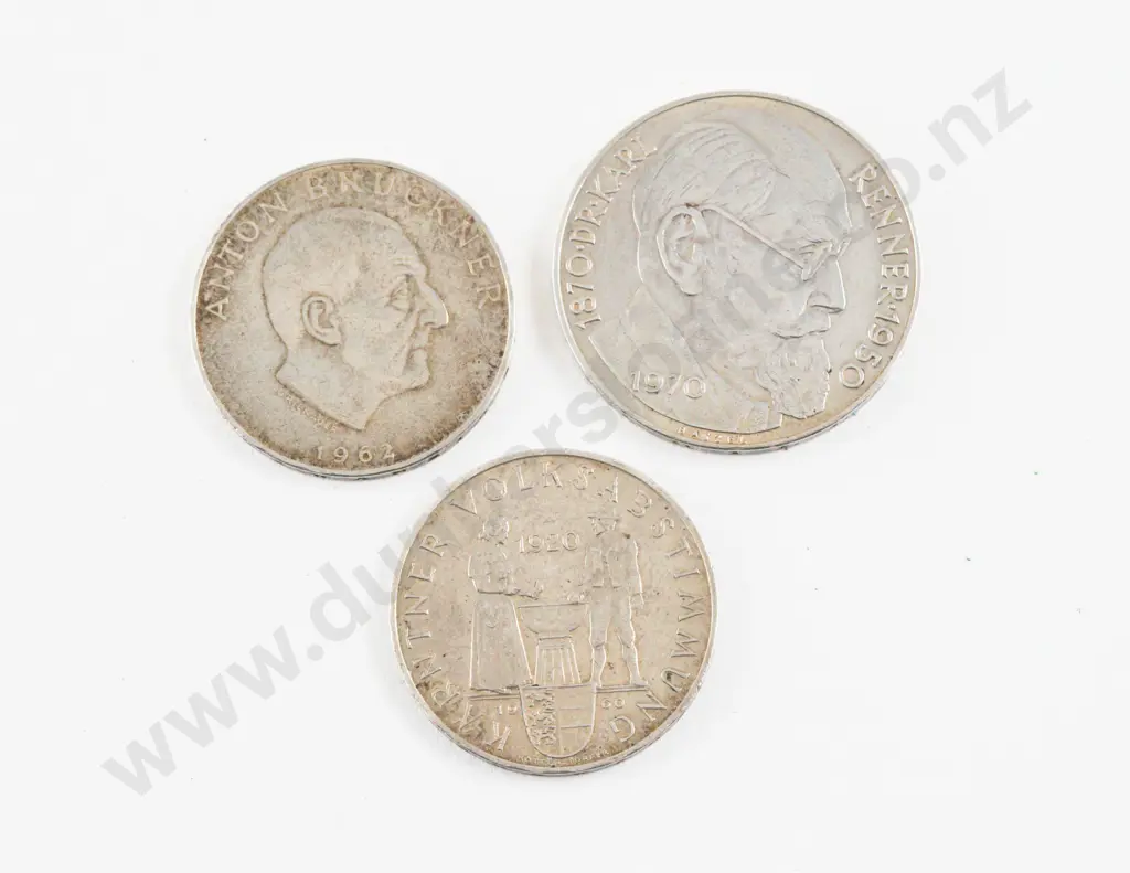 Austria 1970 50 Schilling With Politician Karl Renner Silver Coin Image 1++