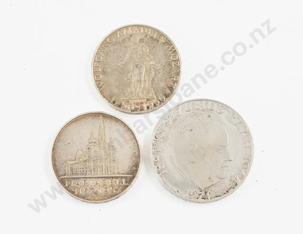 Austria 1971 50 Schilling With Politician Julius Raab Silver Coin Image 1++