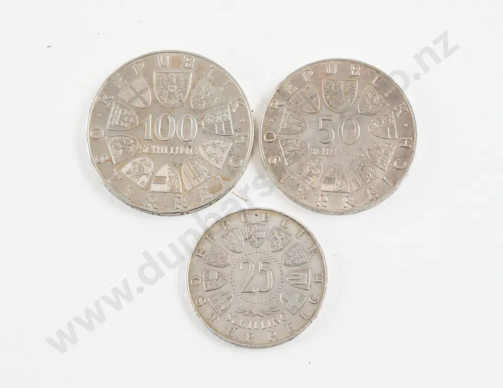 Austria 1967 50 Schilling Blue Danube Waltz Silver Coin Image 1++