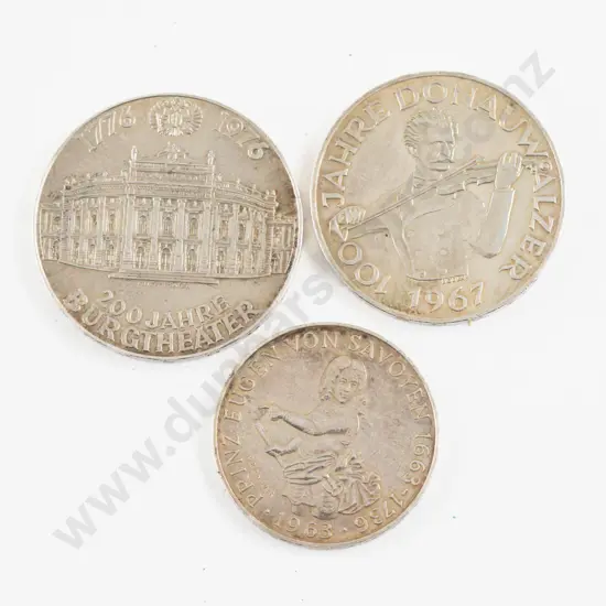 Austria 1967 50 Schilling Blue Danube Waltz Silver Coin