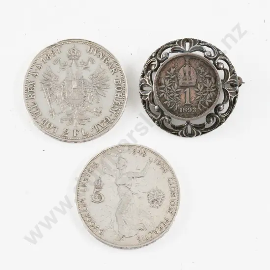 1881 Franz Joseph I Austriae Imperator 2 Florin Silver Coin