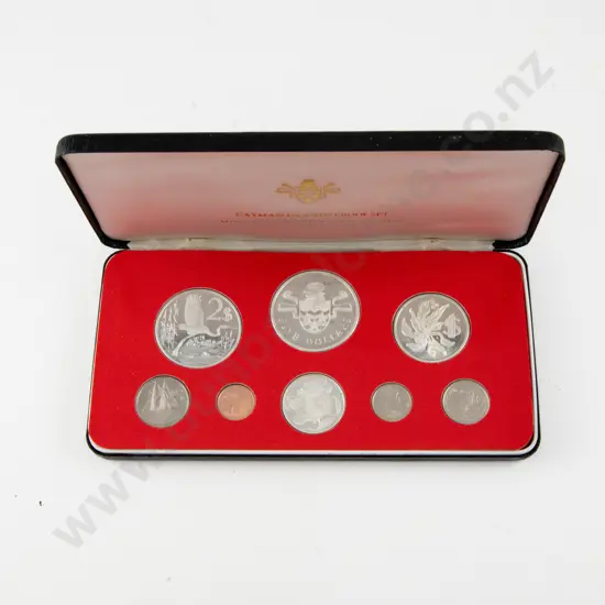 1977 Cayman Islands Eight Coin Proof Silver Coin Set Royal Canadian Mint