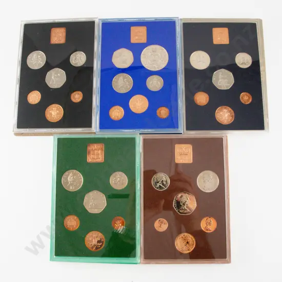 Coinage of Great Britain and Northern Ireland Nine and Seven Coins 1974 1975 1976 1977 1978