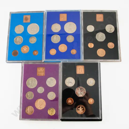 Coinage of Great Britain and Northern Ireland Nine and Seven Coins 1970 1971 1972 1977 1978