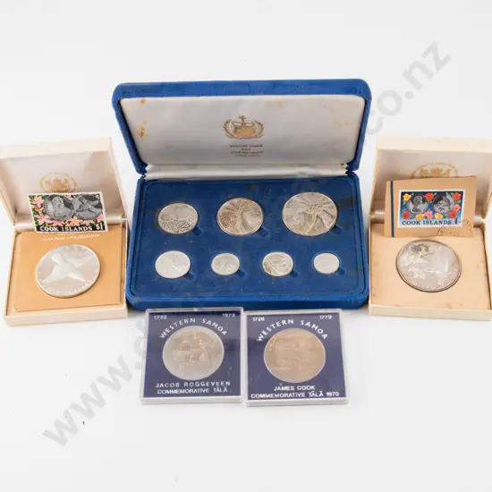 Cook Islands 1976 Silver Proof $5 1979 Silver Unc $5