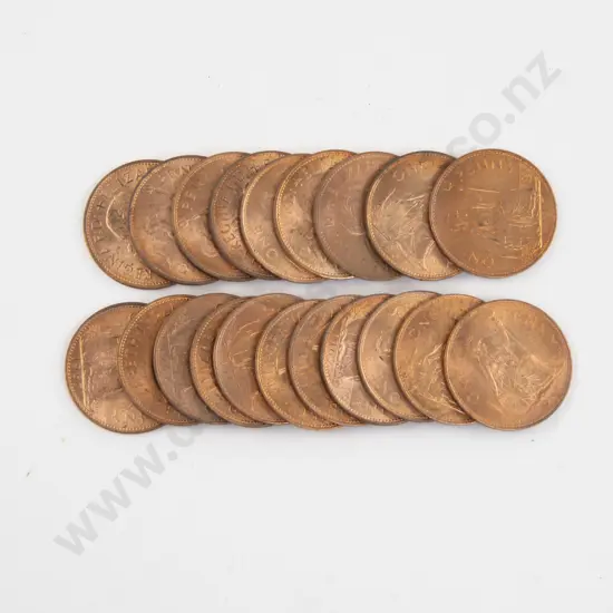 UK 1967 Fifty Unc Copper Pennies