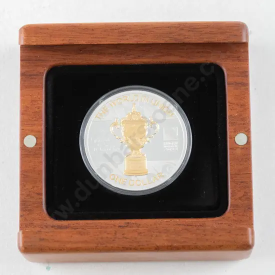 NZ 2011 The Webb Ellis Cup One Dollar Coin Silver Proof Coin