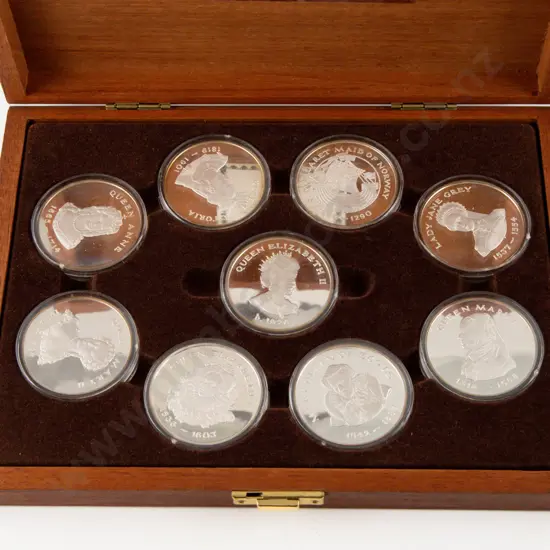 UK 1977 QEII Silver Jubilee Queens of the British Isles Silver Proof Nine Coin Set Birmingham Mint 2429/5000