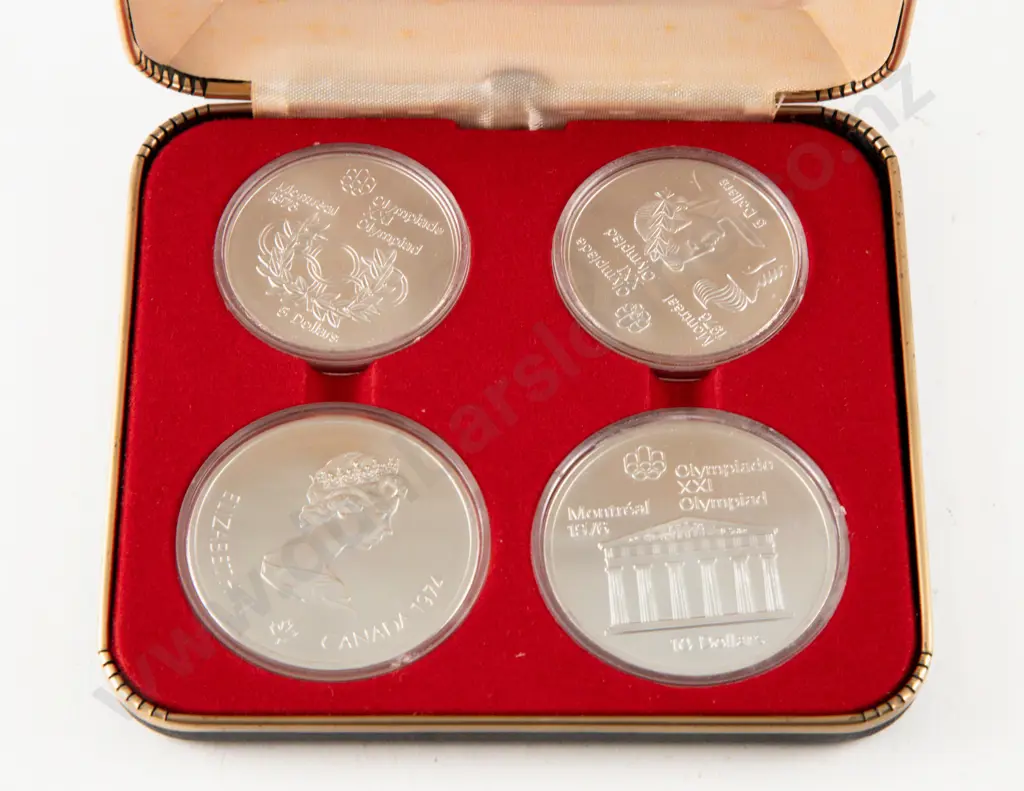 1972/74 Canada Four Silver Olympic Unc Coins Image 1++
