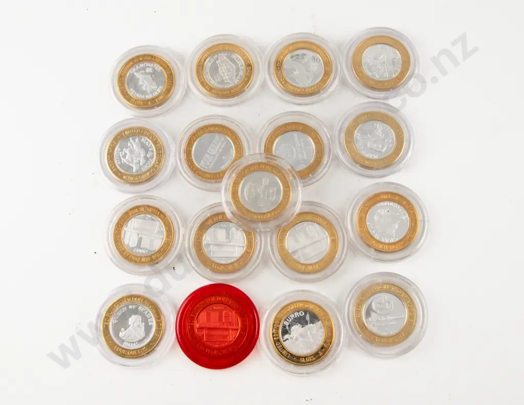 17 Las Vegas Limited Edition Ten Dollar Gaming Tokens Image 1++