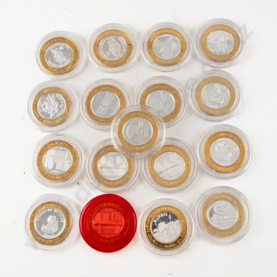 17 Las Vegas Limited Edition Ten Dollar Gaming Tokens