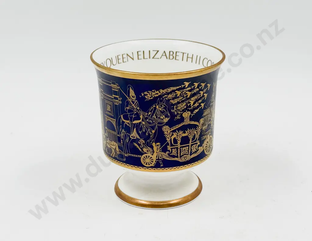 Coalport QEII Coronation Goblet Image 1++
