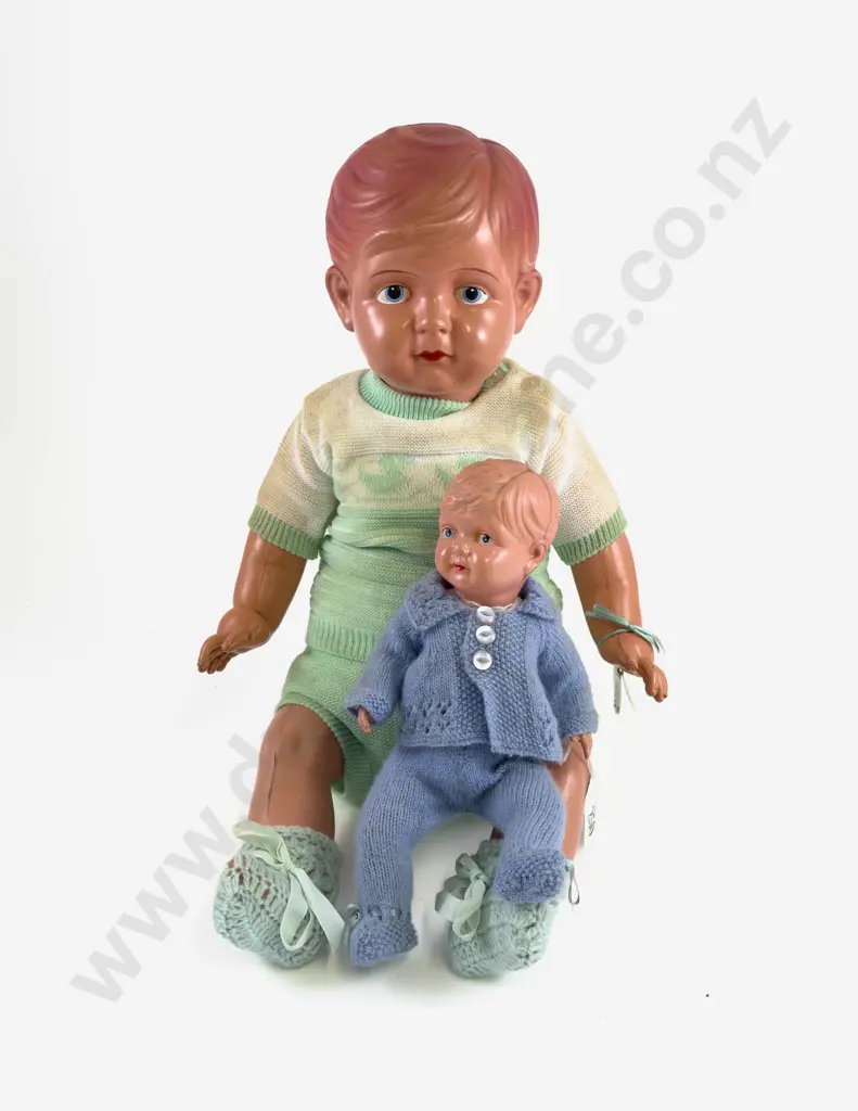 Two Made in Japan Clover Mark Celluloid Little Big John Character Baby Dolls Image 1++