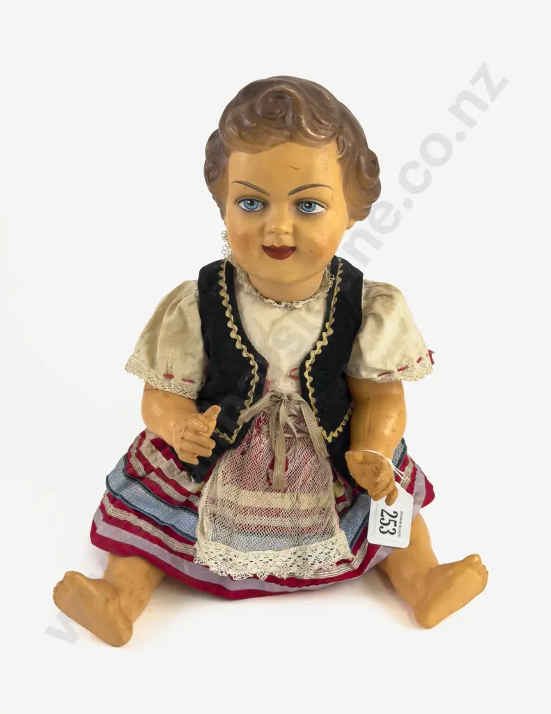 Unmarked German Celluloid Character Doll Image 1++