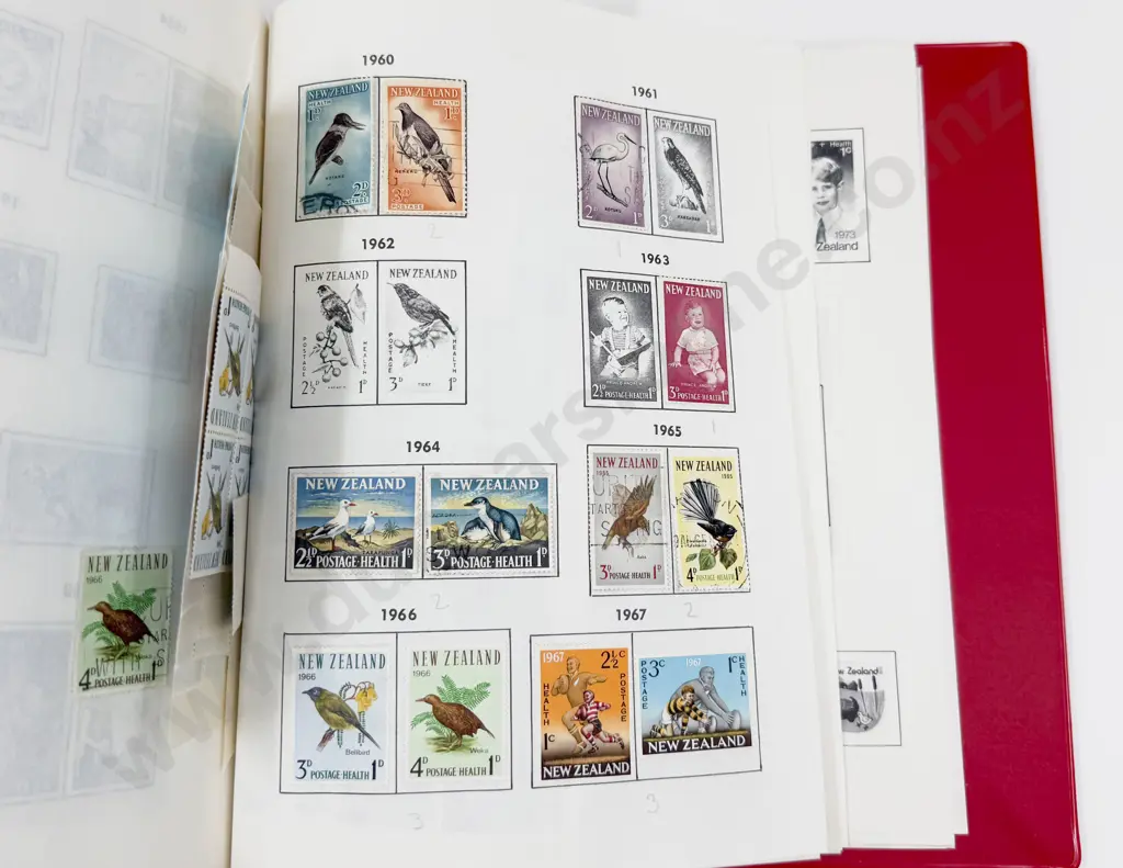 NZ Tasman Stamp Album Partly Complete with Many Multiples in Miniature Sheets and Blocks Image 1++