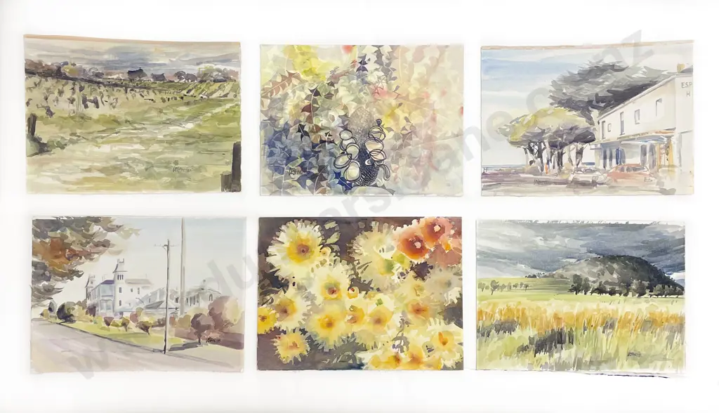 Les Finch (1940 - 2020) -  Six Watercolours (Unframed) Image 1++
