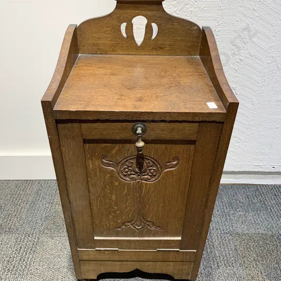 Oak Coal Scuttle