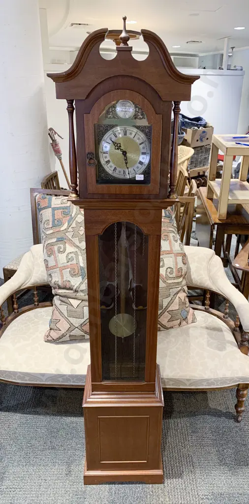 Repro Mahogany Grandmother Clock Image 1++
