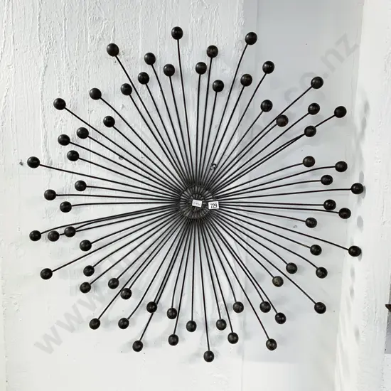 Black Metal Starburst Wall Hanging