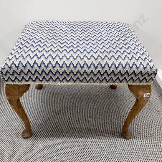 Oak Cabriole Leg Foot Stool