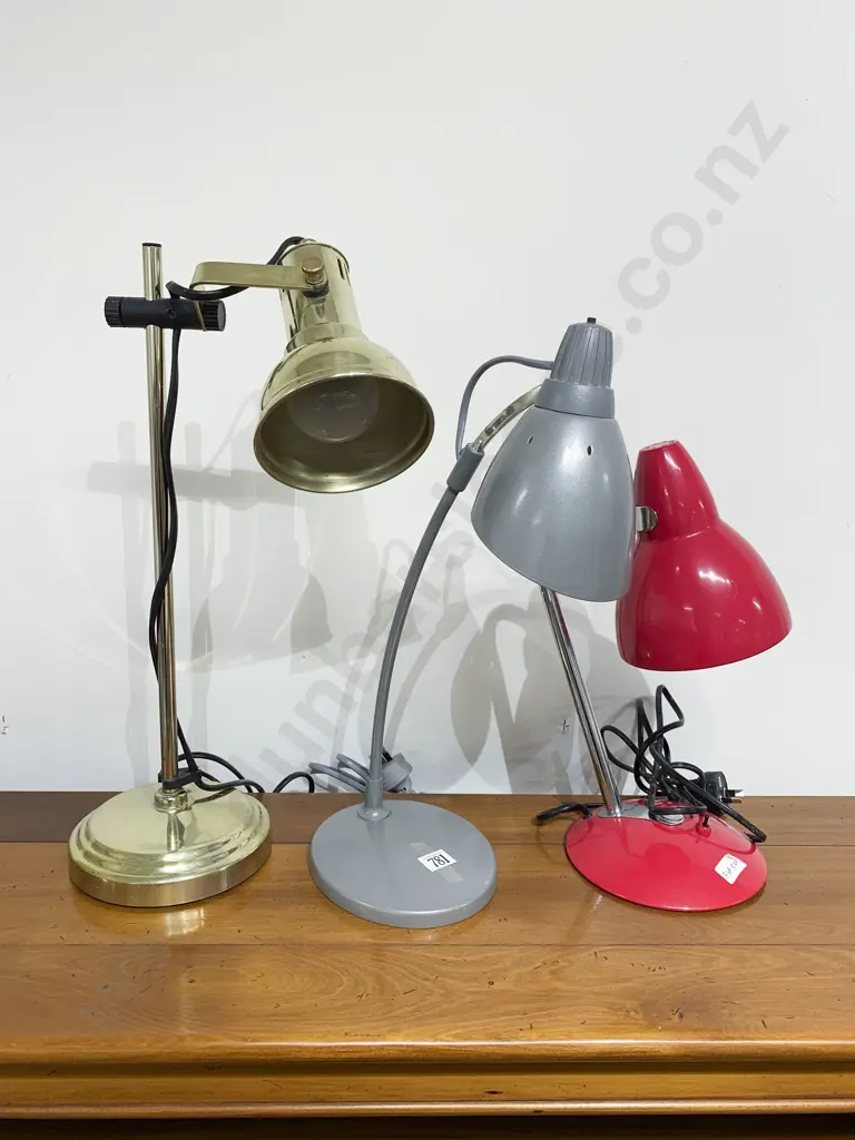 Three Assorted Table Lamps Image 1++
