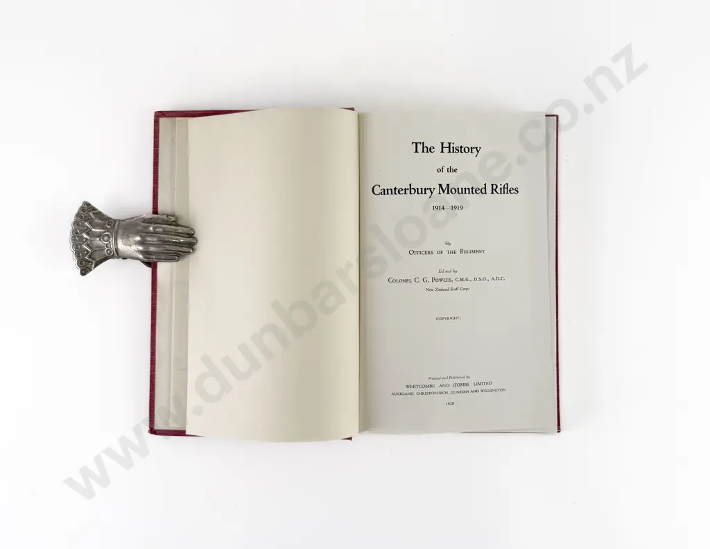 Powles Colonel C Guy - The History of the Canterbury Mounted Rifles 1914-1919 Image 1++