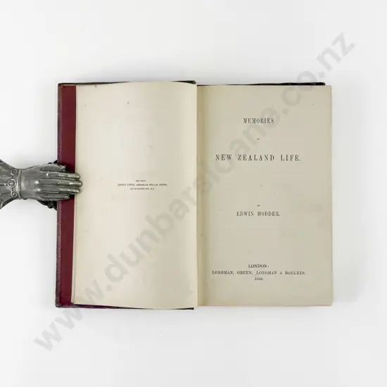 Hodder Edwin - Memories of New Zealand Life