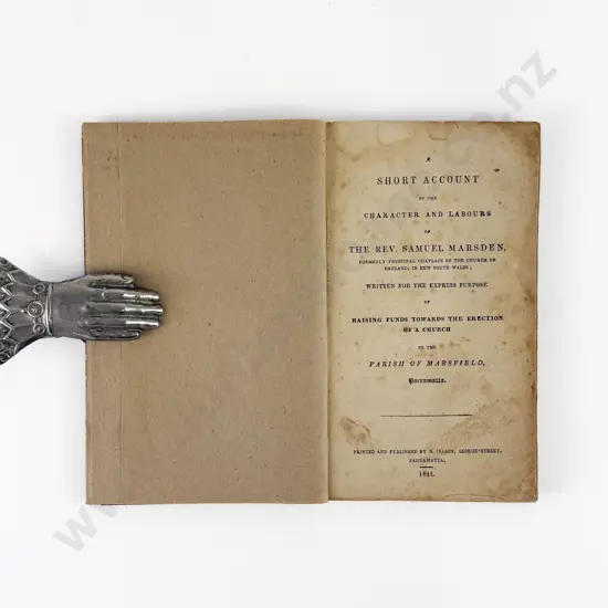 (-) A Short Account of the Character And Labours of Samuel Marsden