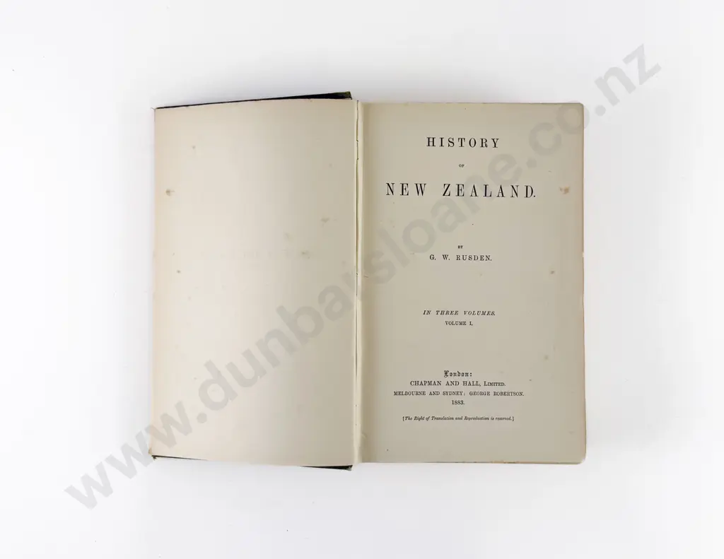 Rusden G W - History of New Zealand (3 Volumes) Image 1++