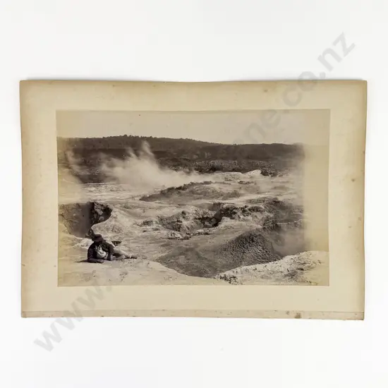 3 x 19th Century George Dobson Valentine Albumen Prints Of Mt Tarawera & Rotorua