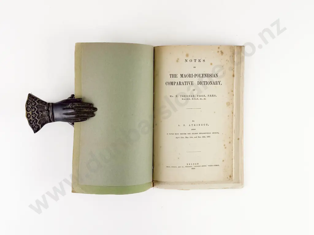 Atkinson A S - Notes on The Maori-Polynesian Comparative Dictionary of Mr E Tregear Image 1++