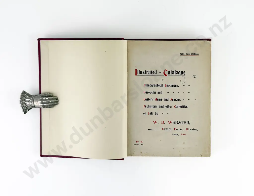 (-) Illustrated Catalogue of Ethnographical Specimens European and Eastern Arms and Armour Prehistoric and other Curiosities on sale by W. D. Webster Image 1++