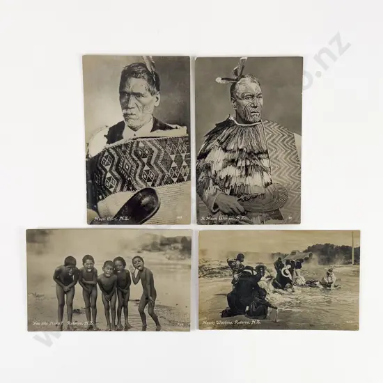4 Tanner Bros Ltd Maoriland Photographic Series Postcards c1910-20