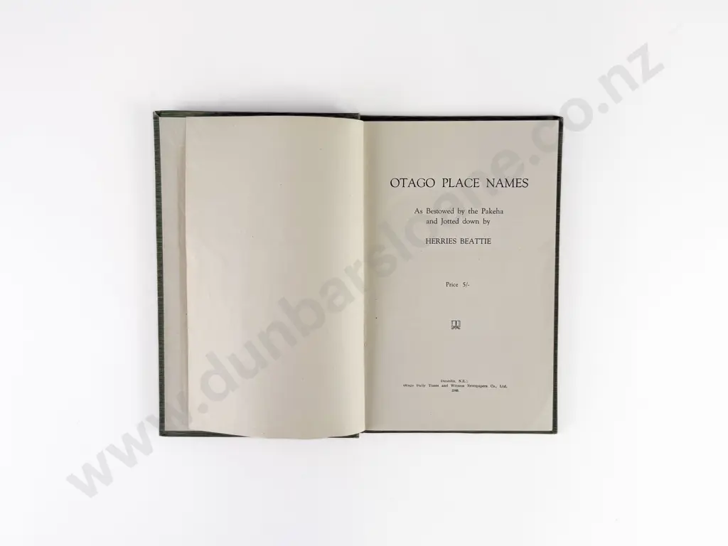 Beattie Herries - Otago Place Names Image 1++